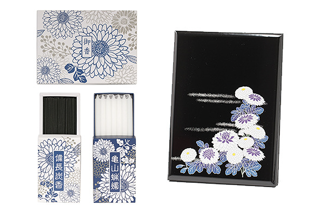 偲ぶ菊　線香ろうそくセット