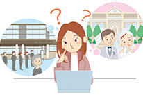 送り先に悩む女性