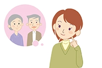 親戚を思い浮かべる女性