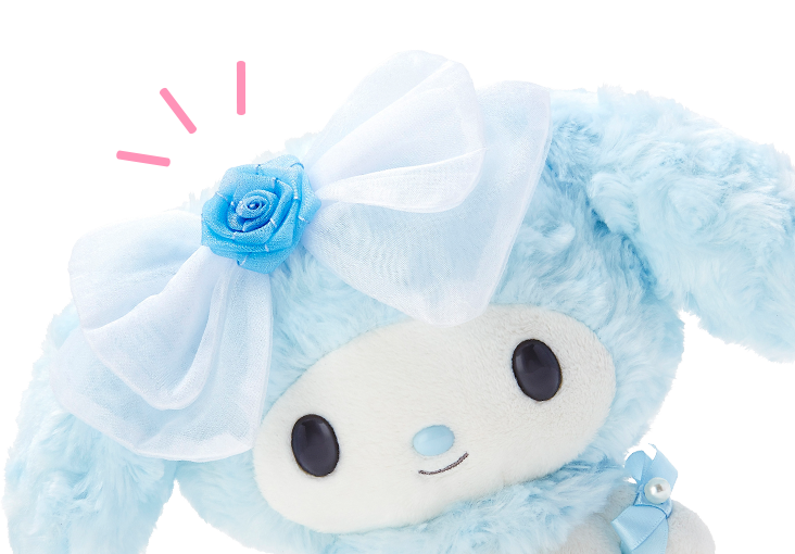 バラの花飾りのついたリボン